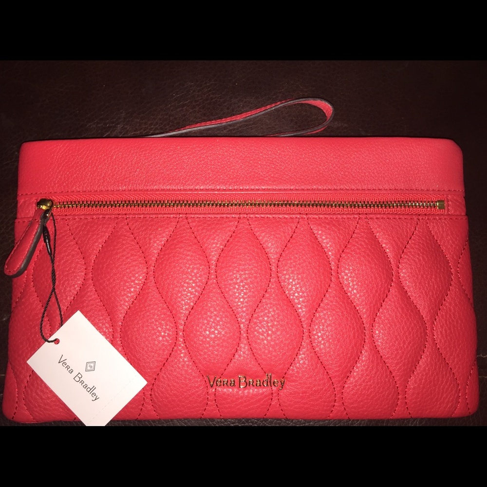 Vera Bradley Quilted Leather Mia Wristlet